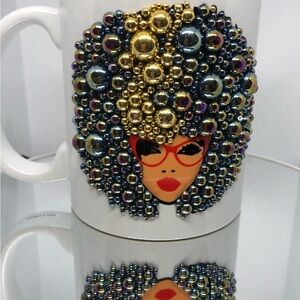 ✨ Handcrafted Sublimated “Mom Wife Queen” Bling Mug ✨